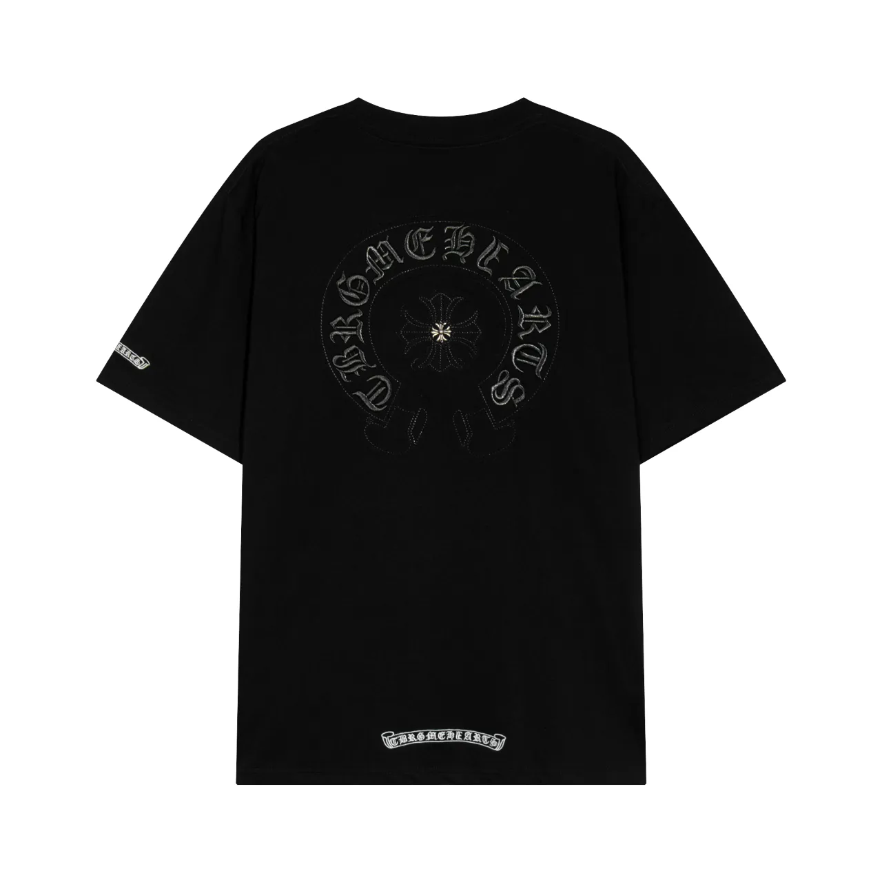 P150 Chrome Hearts Chrome Hearts Classic Sanskrit Horseshoe LOGO Embroidered Metal Size: SMLXL Color: Black White Gray